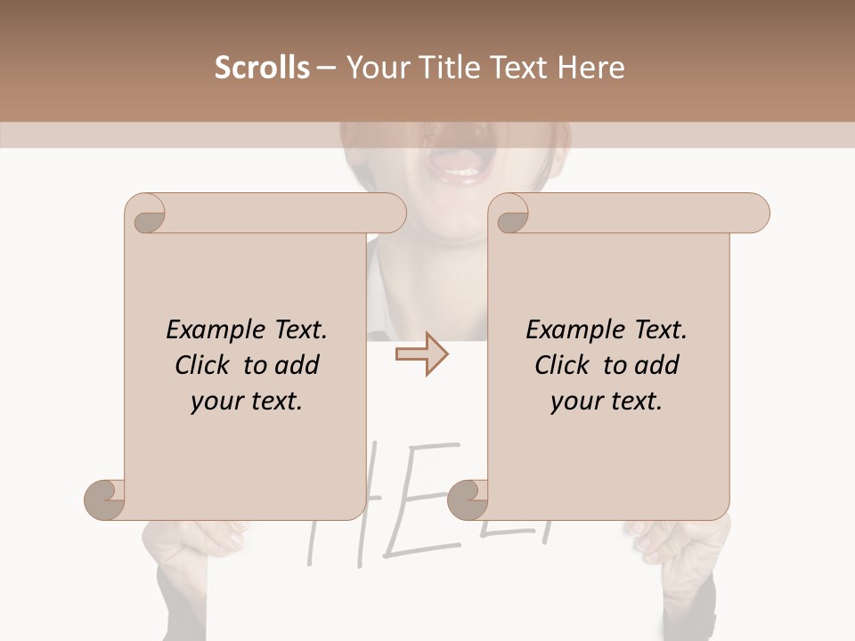 Help Message Women PowerPoint Template