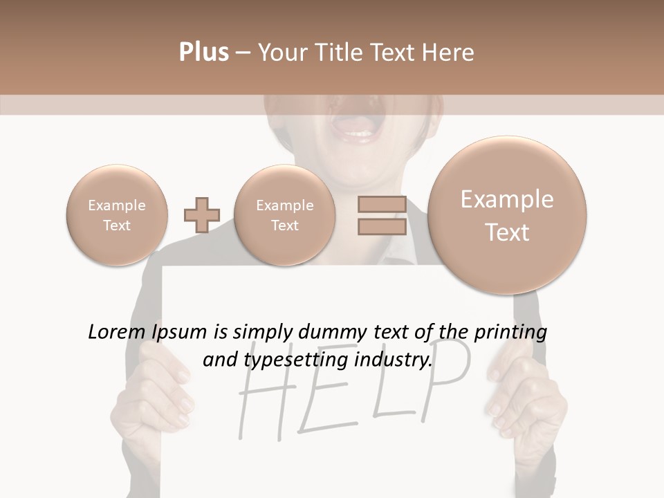 Help Message Women PowerPoint Template