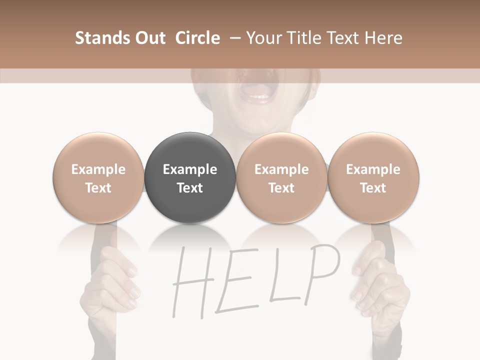 Help Message Women PowerPoint Template