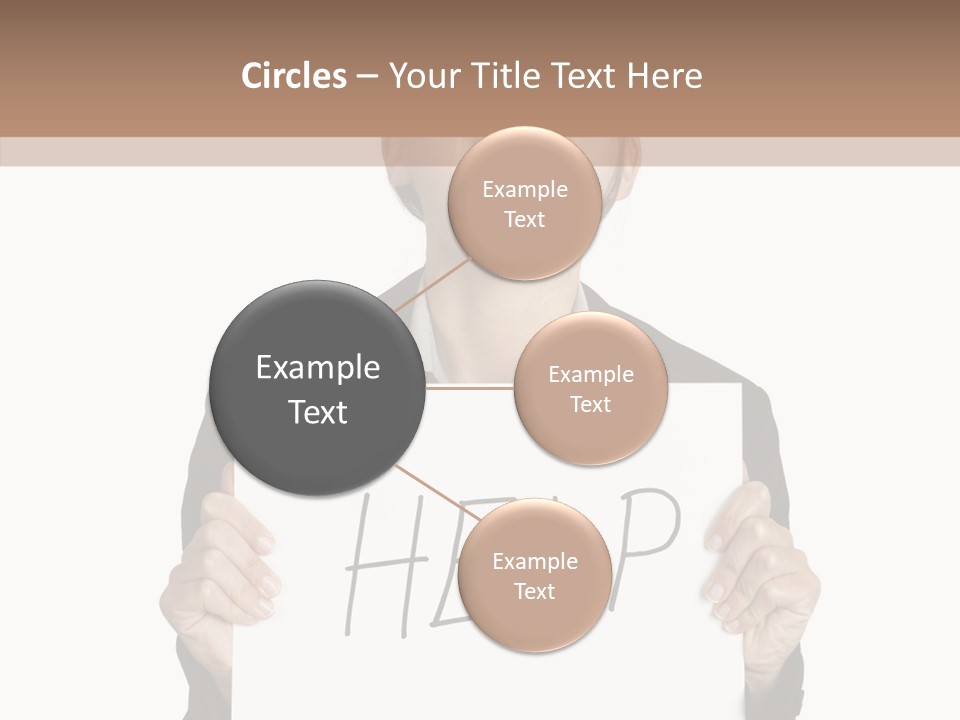 Help Message Women PowerPoint Template