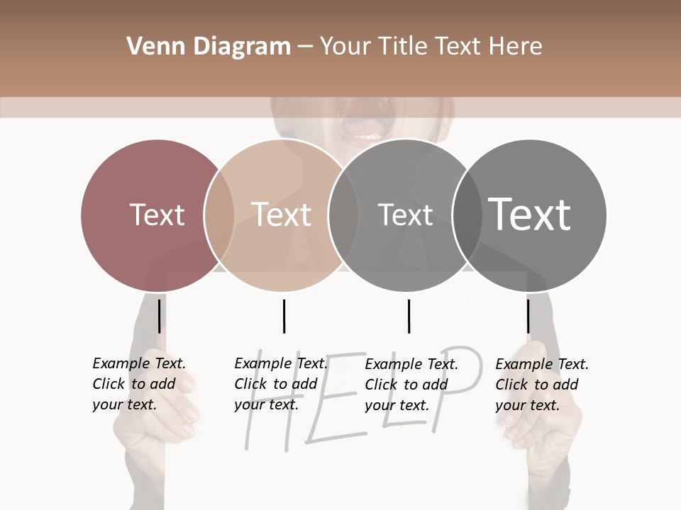 Help Message Women PowerPoint Template