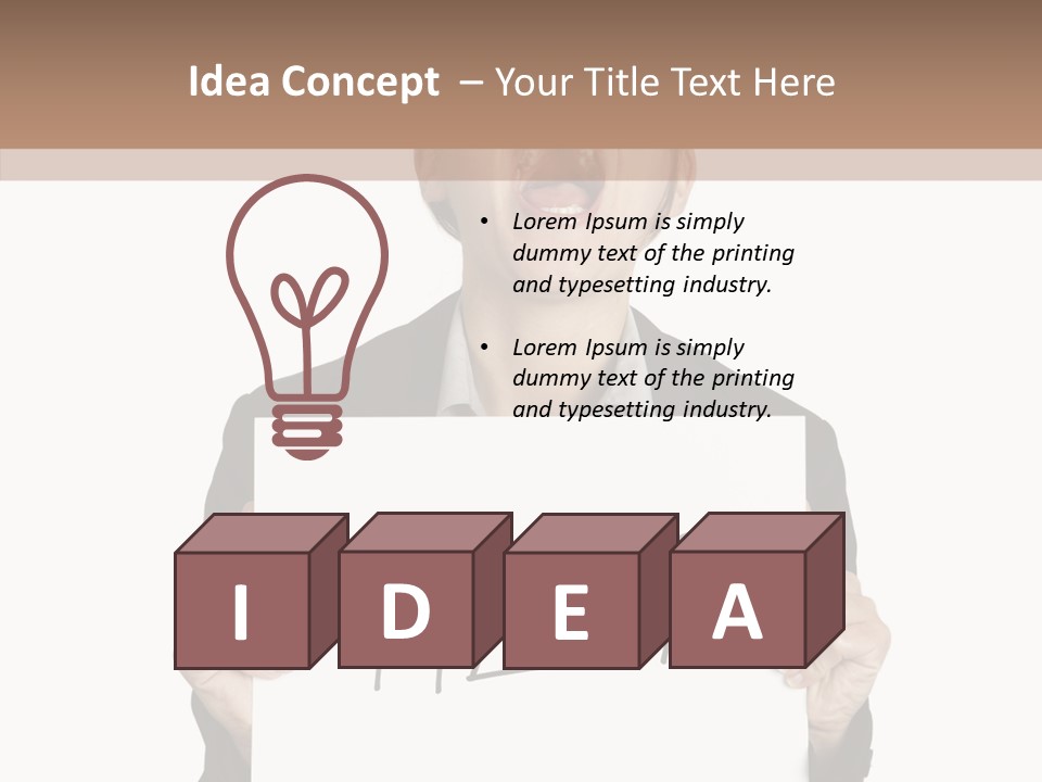 Help Message Women PowerPoint Template