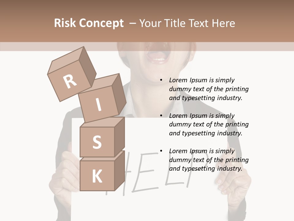 Help Message Women PowerPoint Template