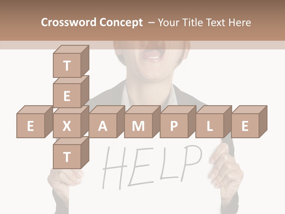 Help Message Women PowerPoint Template