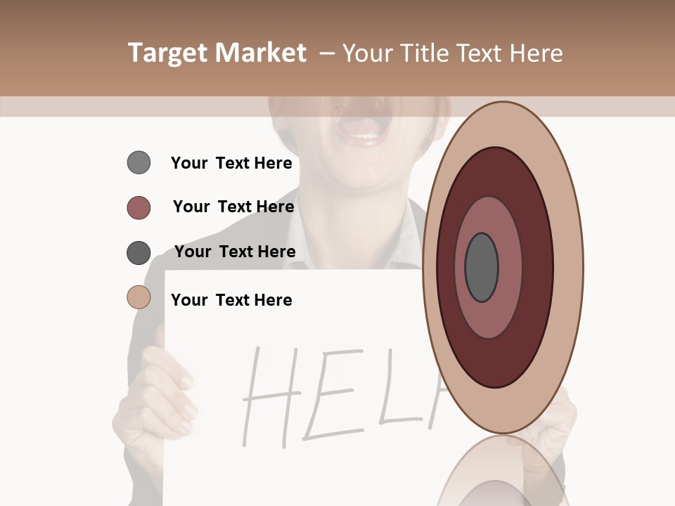 Help Message Women PowerPoint Template