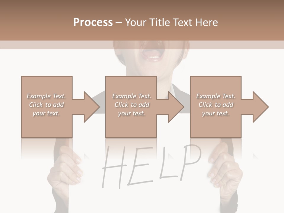 Help Message Women PowerPoint Template
