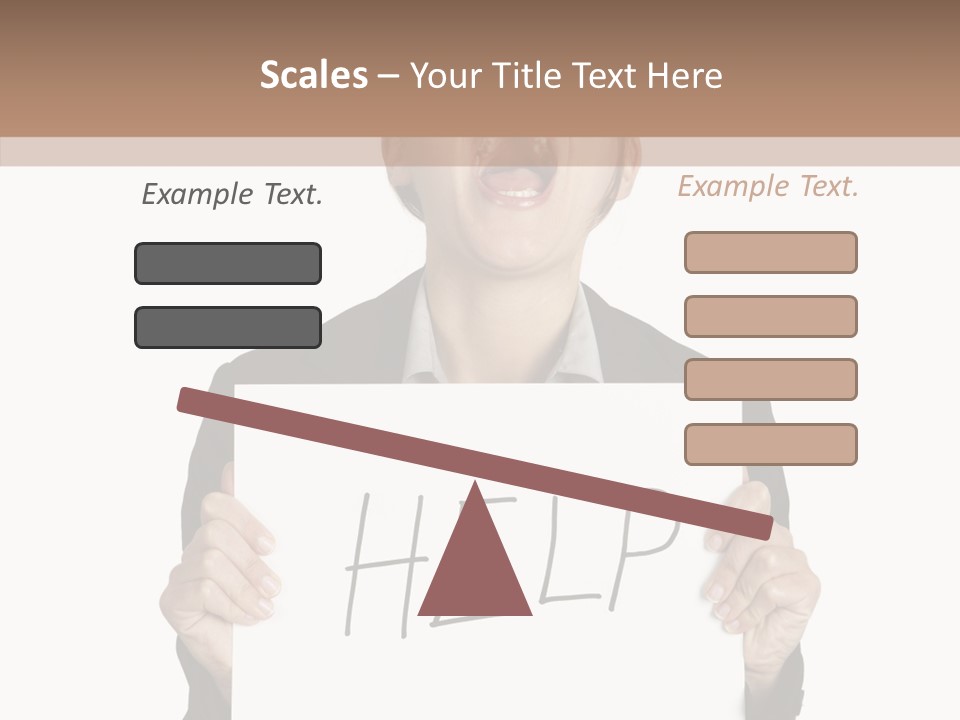 Help Message Women PowerPoint Template