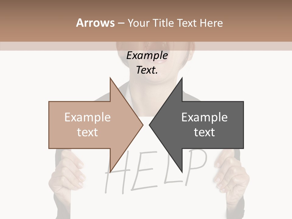 Help Message Women PowerPoint Template