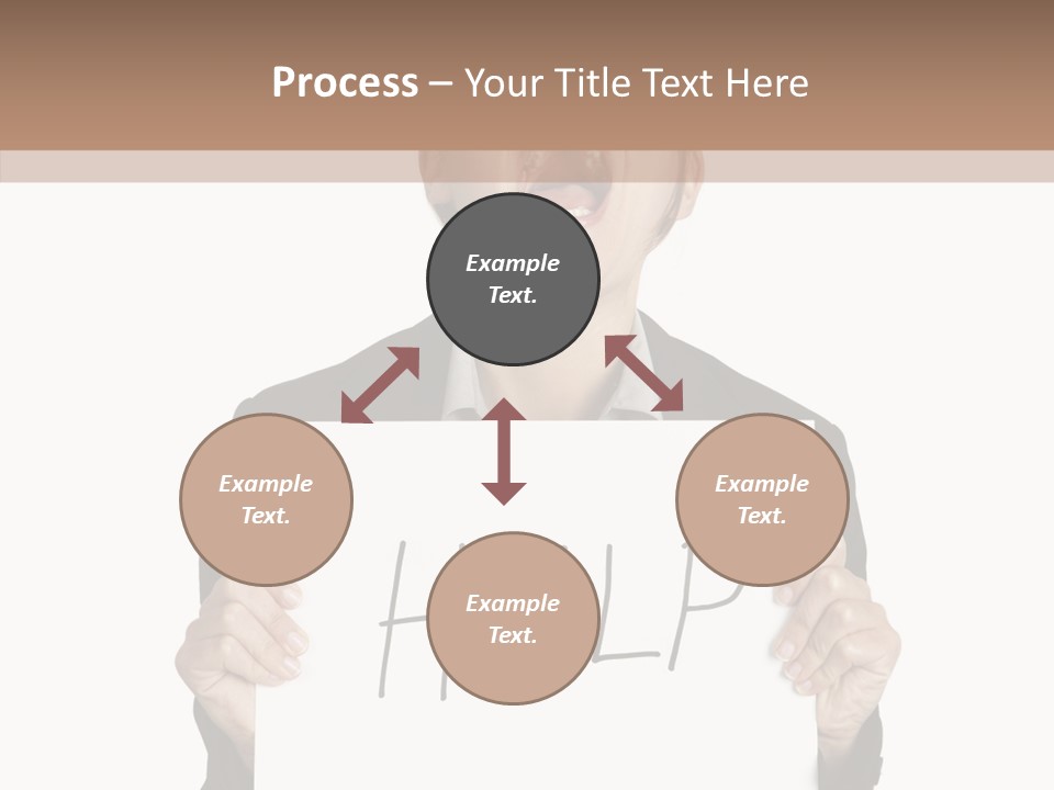 Help Message Women PowerPoint Template