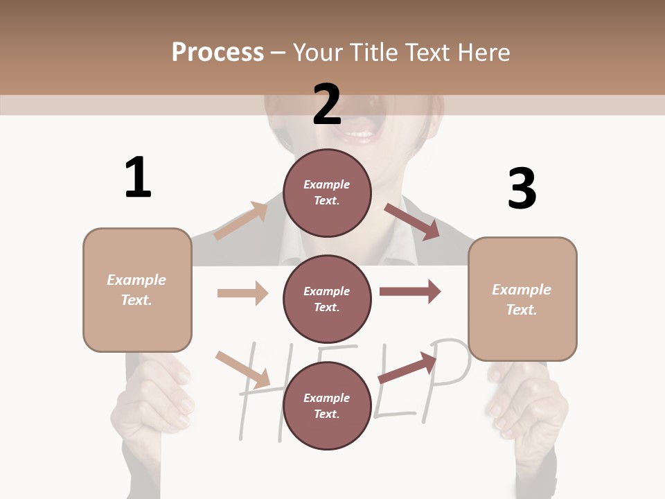 Help Message Women PowerPoint Template