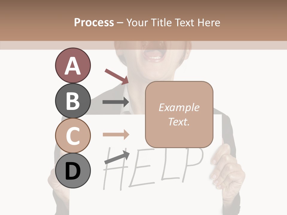Help Message Women PowerPoint Template