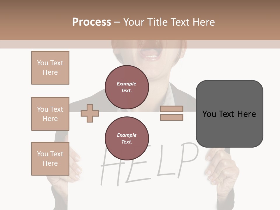 Help Message Women PowerPoint Template
