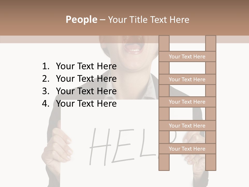Help Message Women PowerPoint Template