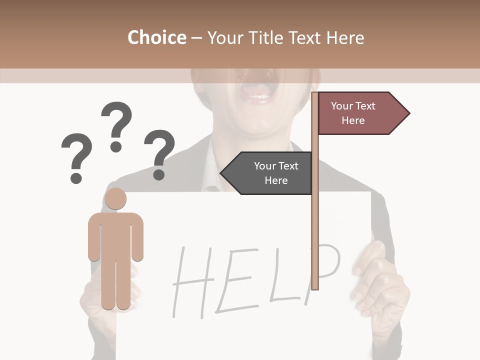Help Message Women PowerPoint Template