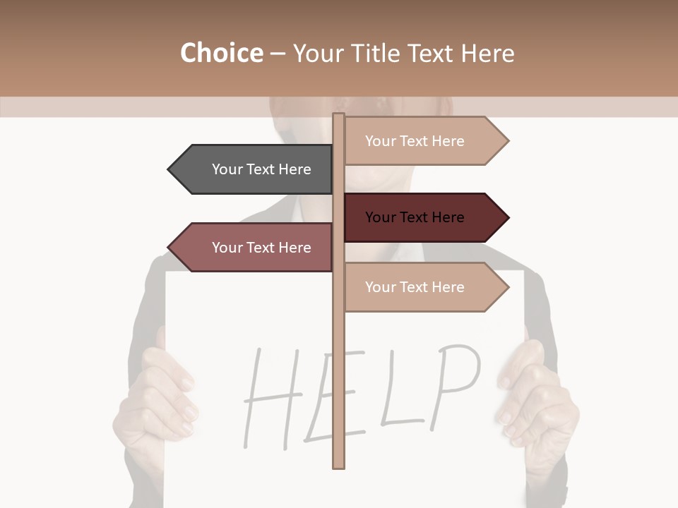 Help Message Women PowerPoint Template