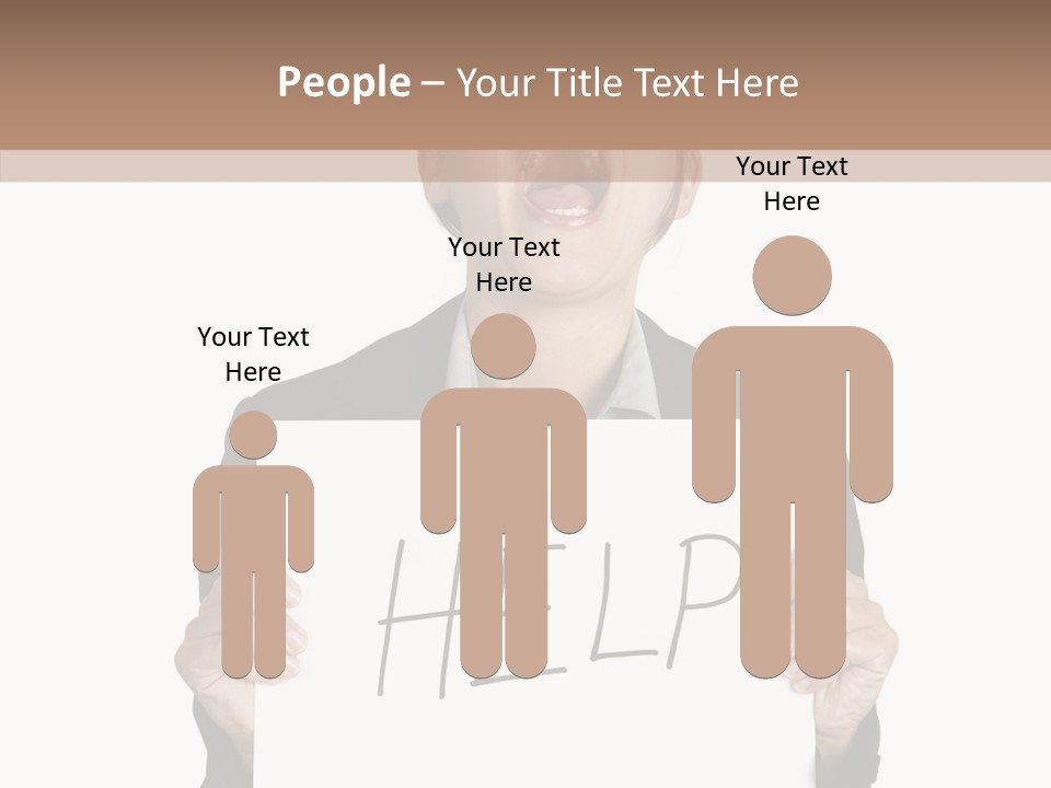 Help Message Women PowerPoint Template