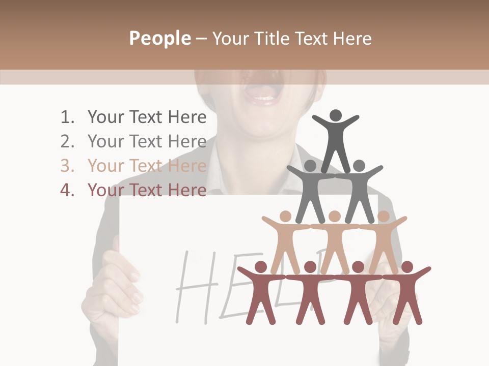 Help Message Women PowerPoint Template