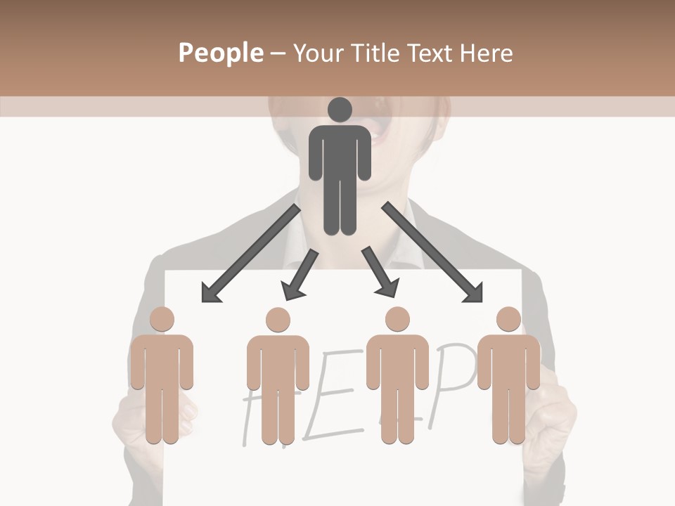 Help Message Women PowerPoint Template