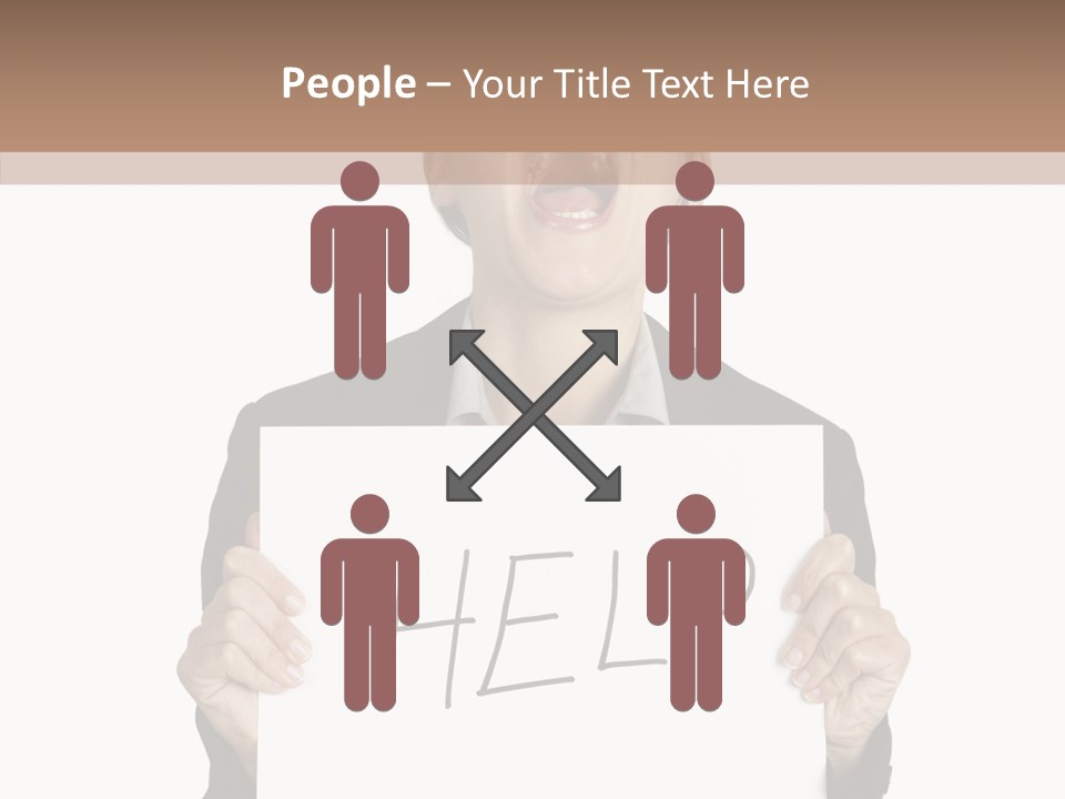 Help Message Women PowerPoint Template