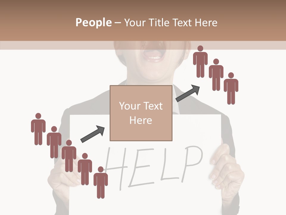 Help Message Women PowerPoint Template
