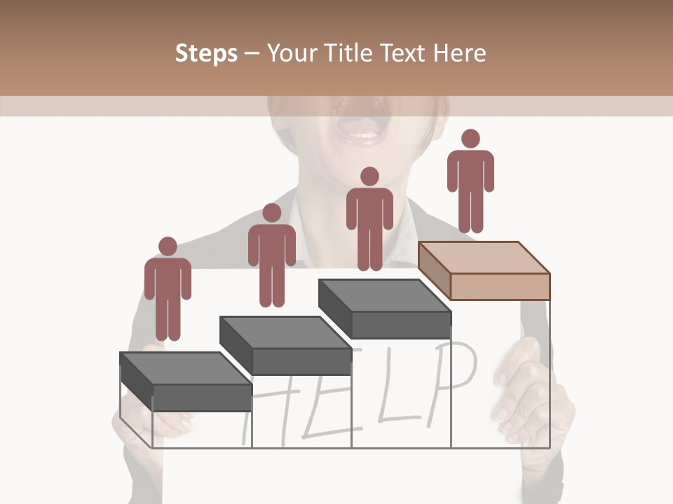 Help Message Women PowerPoint Template