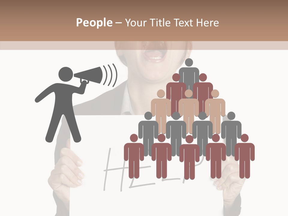 Help Message Women PowerPoint Template