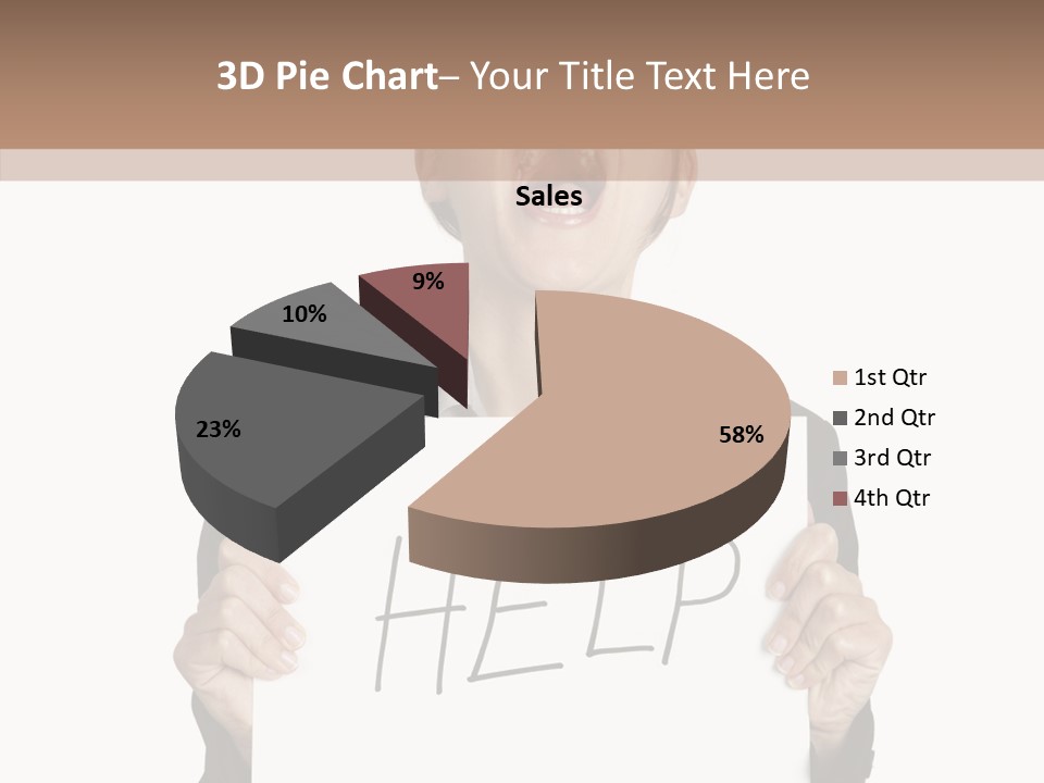 Help Message Women PowerPoint Template