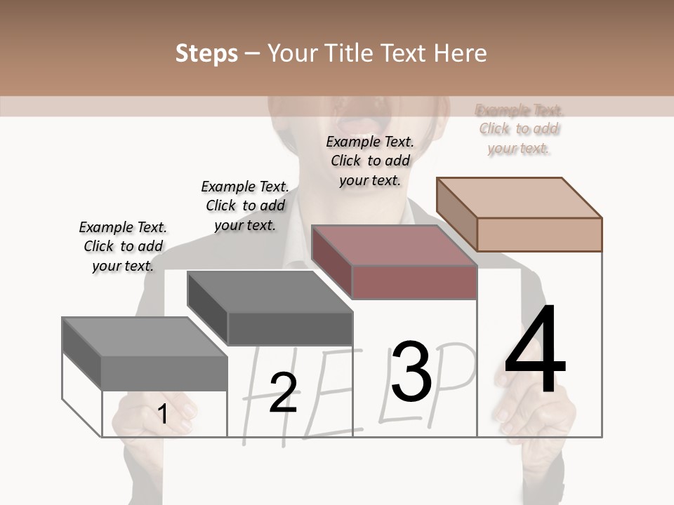 Help Message Women PowerPoint Template