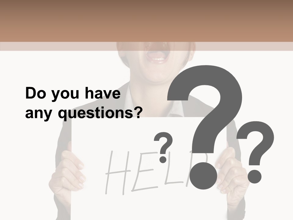 Help Message Women PowerPoint Template