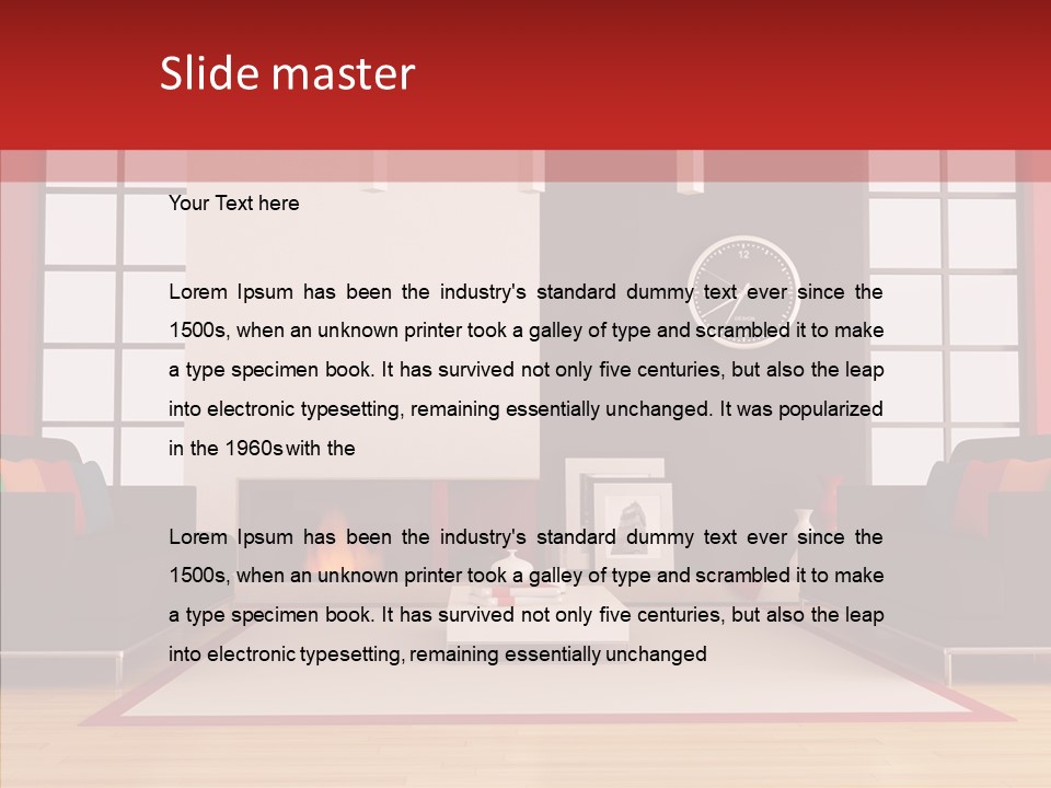 Interior Sit Windows PowerPoint Template