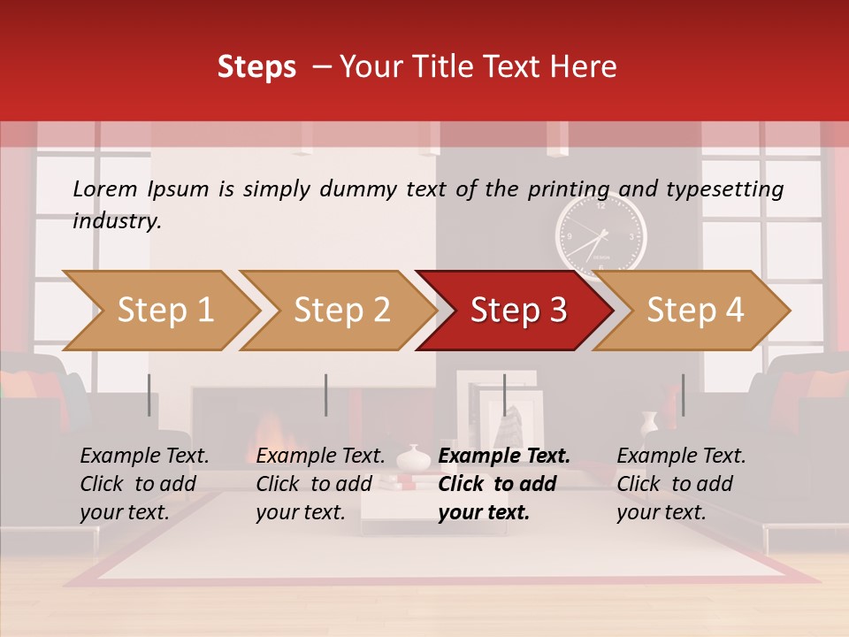 Interior Sit Windows PowerPoint Template