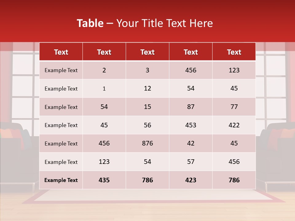 Interior Sit Windows PowerPoint Template