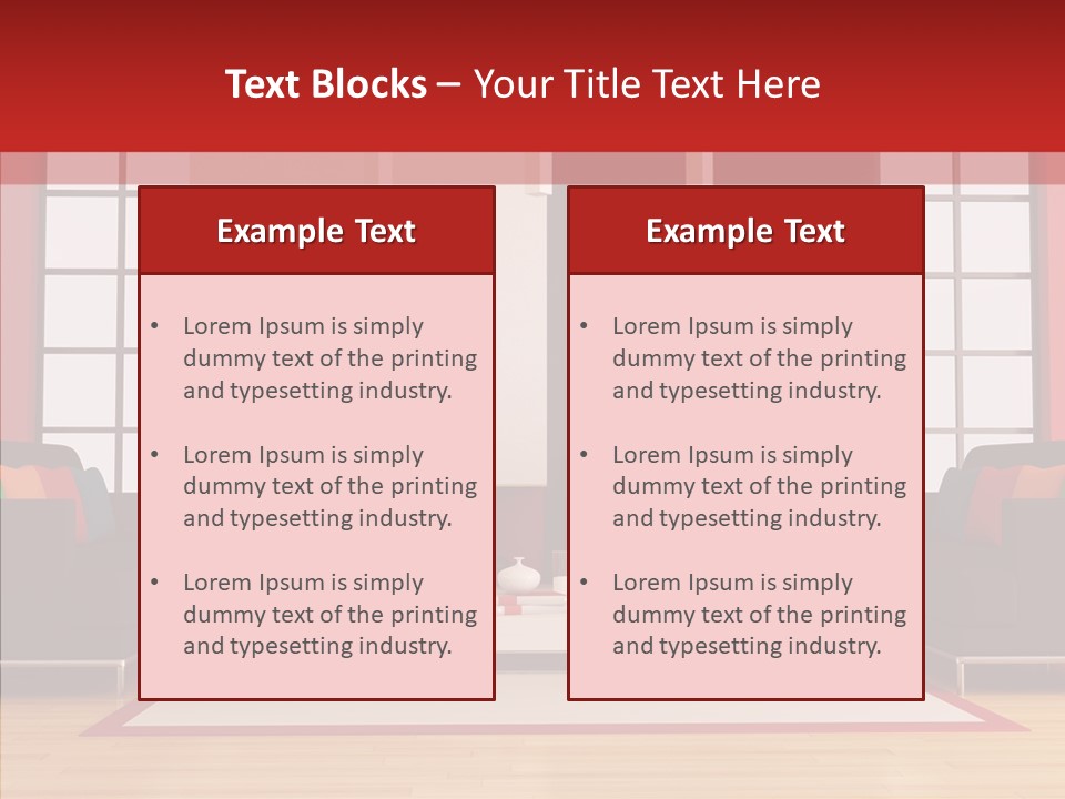 Interior Sit Windows PowerPoint Template