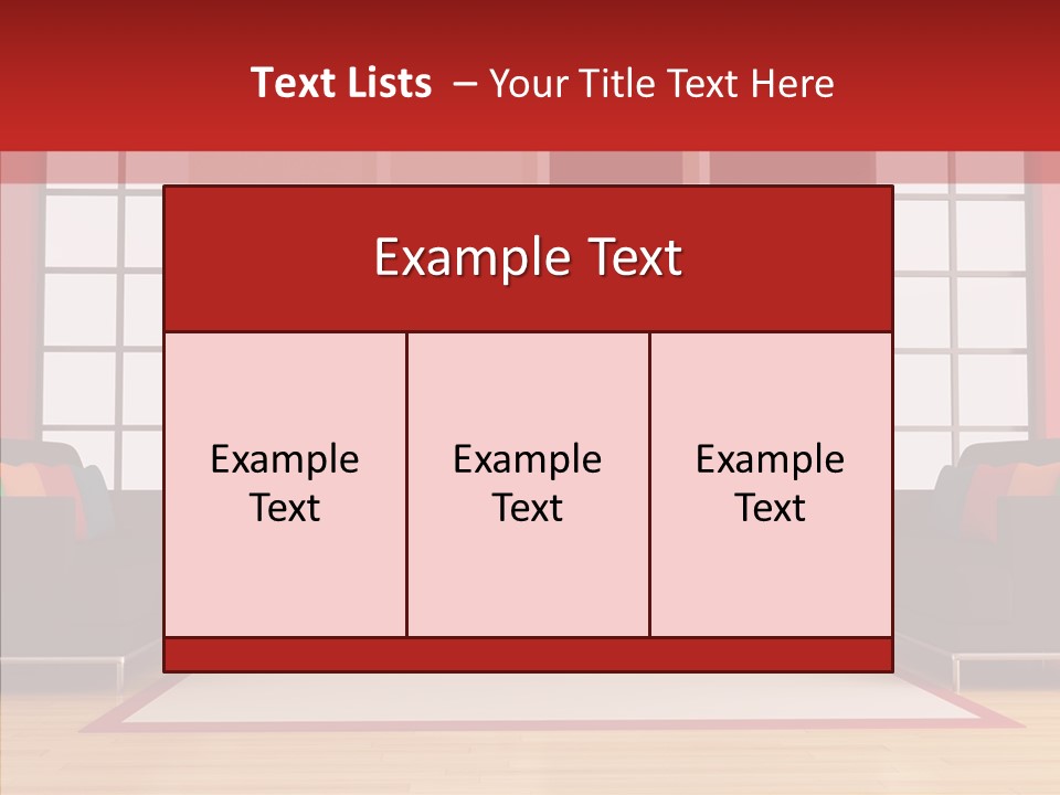Interior Sit Windows PowerPoint Template