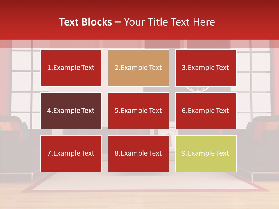 Interior Sit Windows PowerPoint Template