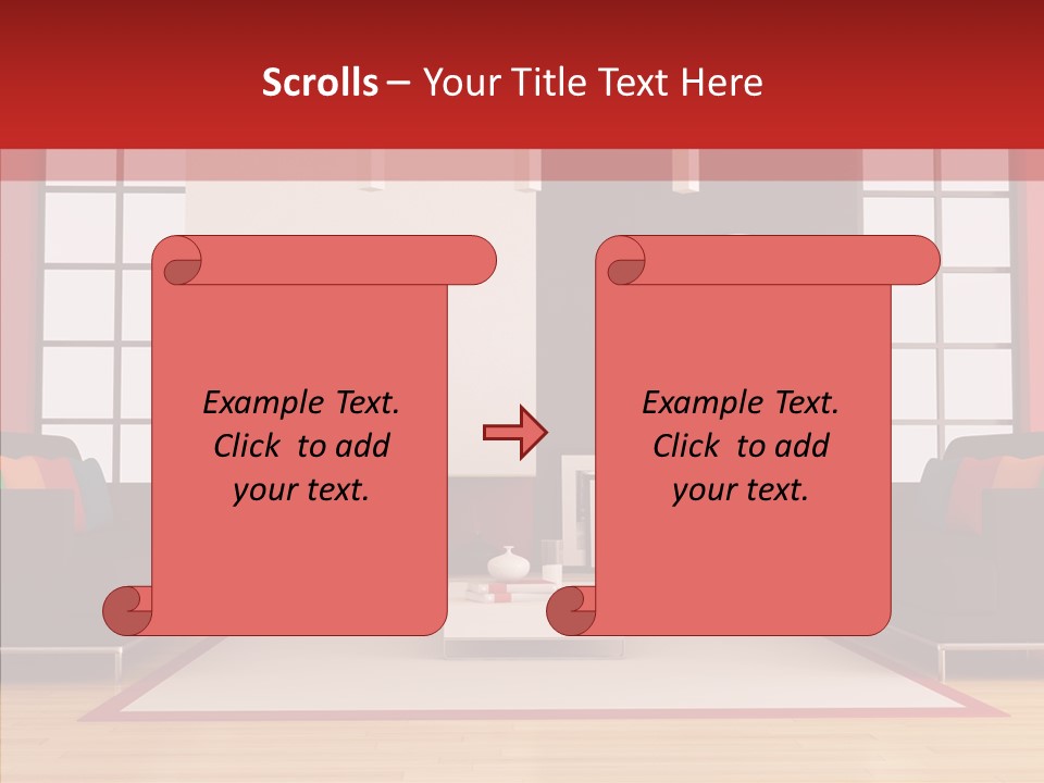 Interior Sit Windows PowerPoint Template