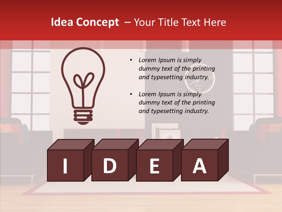 Interior Sit Windows PowerPoint Template