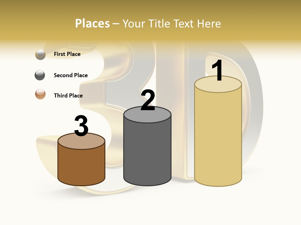 Three Dimensional Large Leisure PowerPoint Template