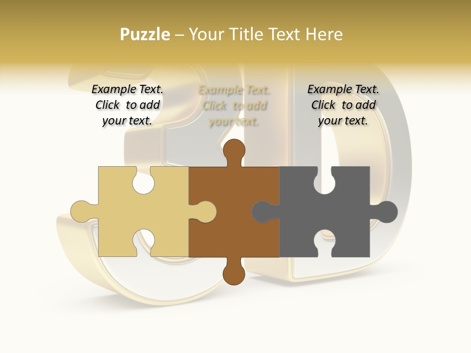 Three Dimensional Large Leisure PowerPoint Template