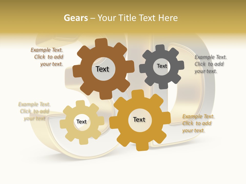 Three Dimensional Large Leisure PowerPoint Template