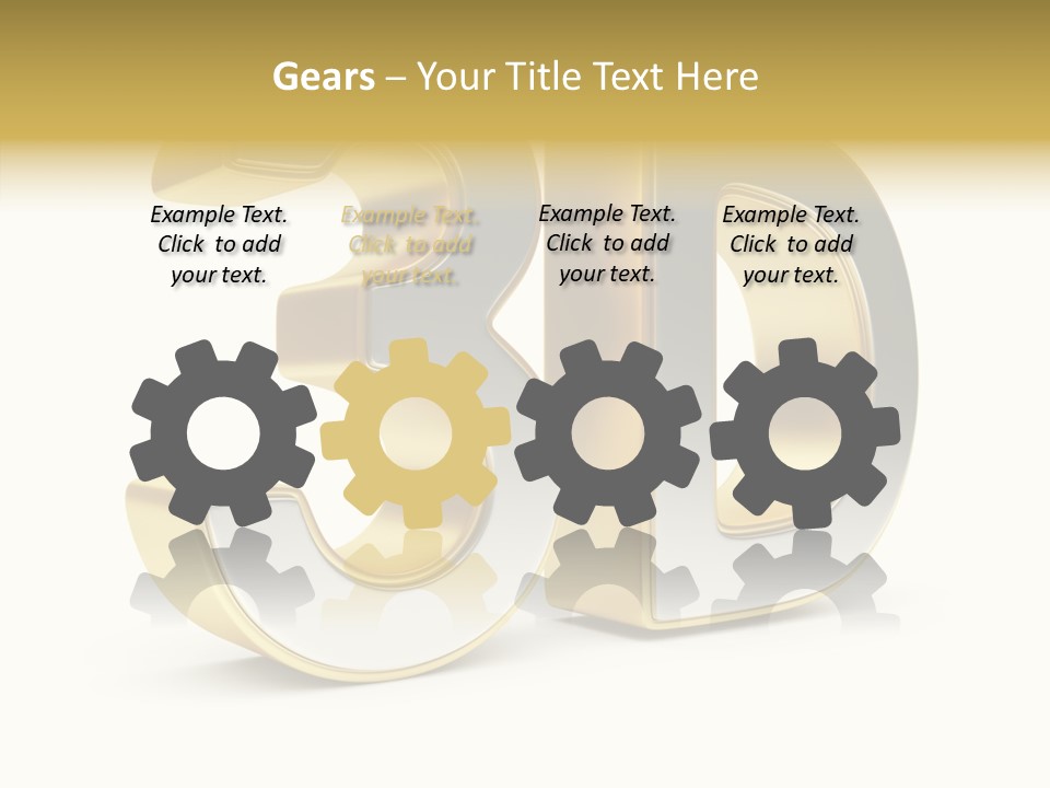 Three Dimensional Large Leisure PowerPoint Template