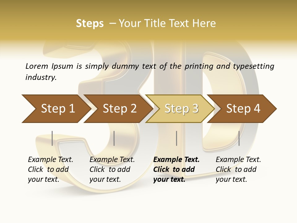 Three Dimensional Large Leisure PowerPoint Template