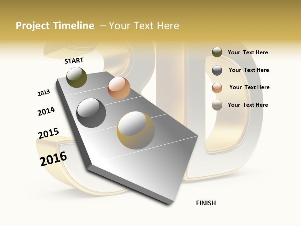 Three Dimensional Large Leisure PowerPoint Template