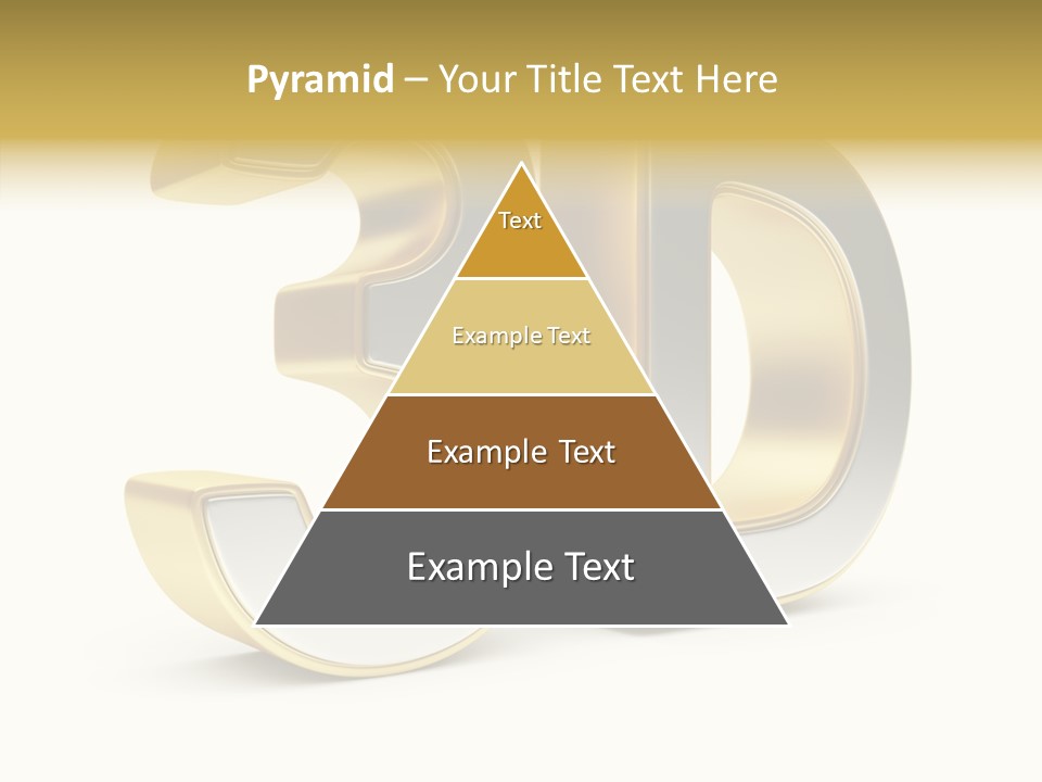 Three Dimensional Large Leisure PowerPoint Template