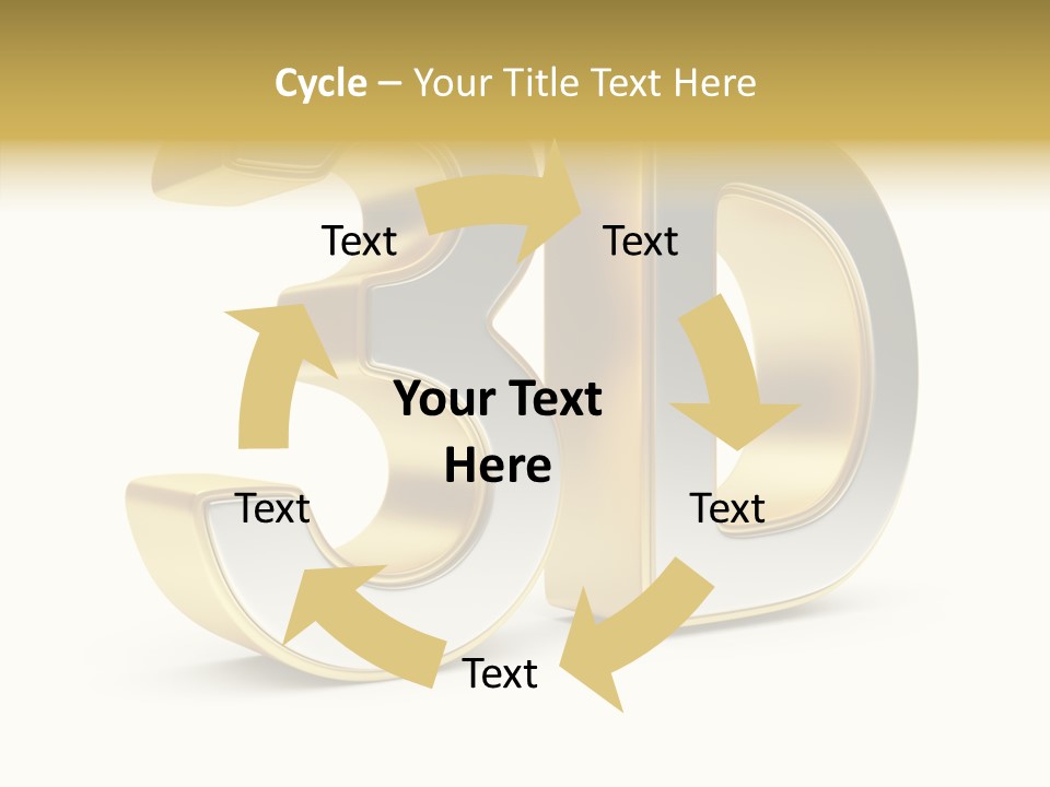 Three Dimensional Large Leisure PowerPoint Template