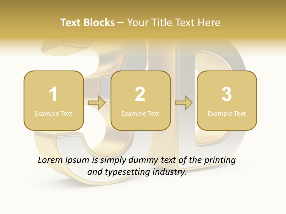 Three Dimensional Large Leisure PowerPoint Template