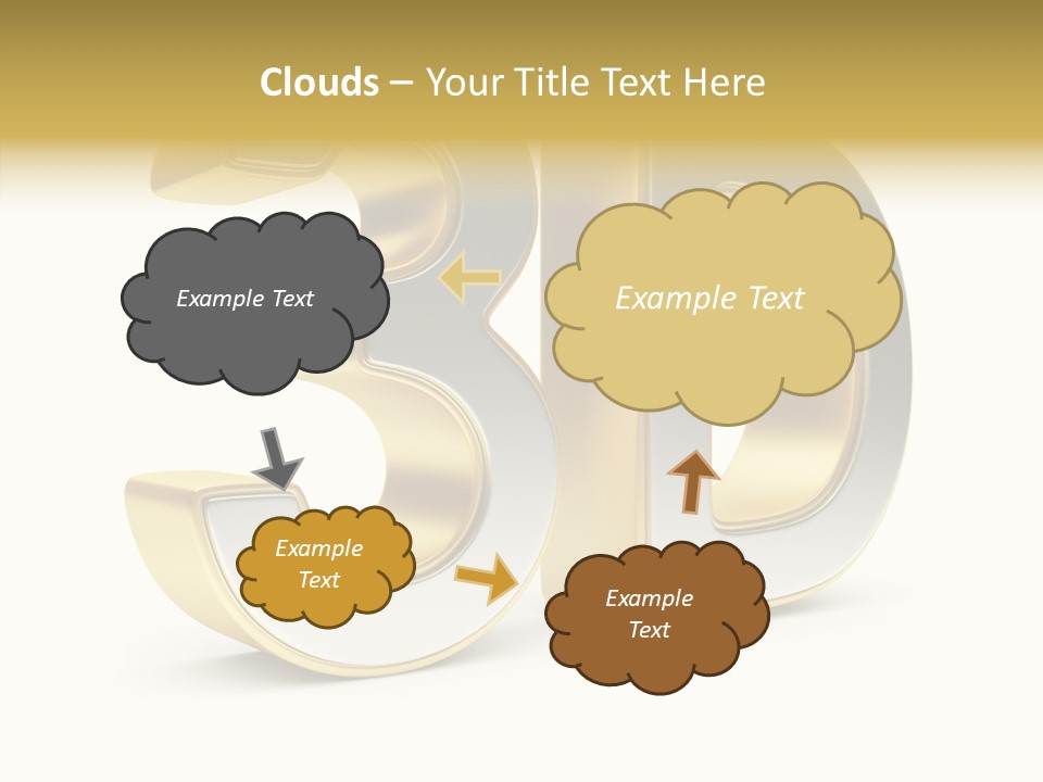 Three Dimensional Large Leisure PowerPoint Template