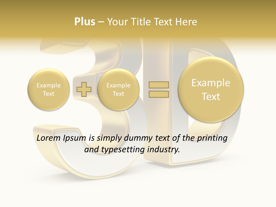 Three Dimensional Large Leisure PowerPoint Template