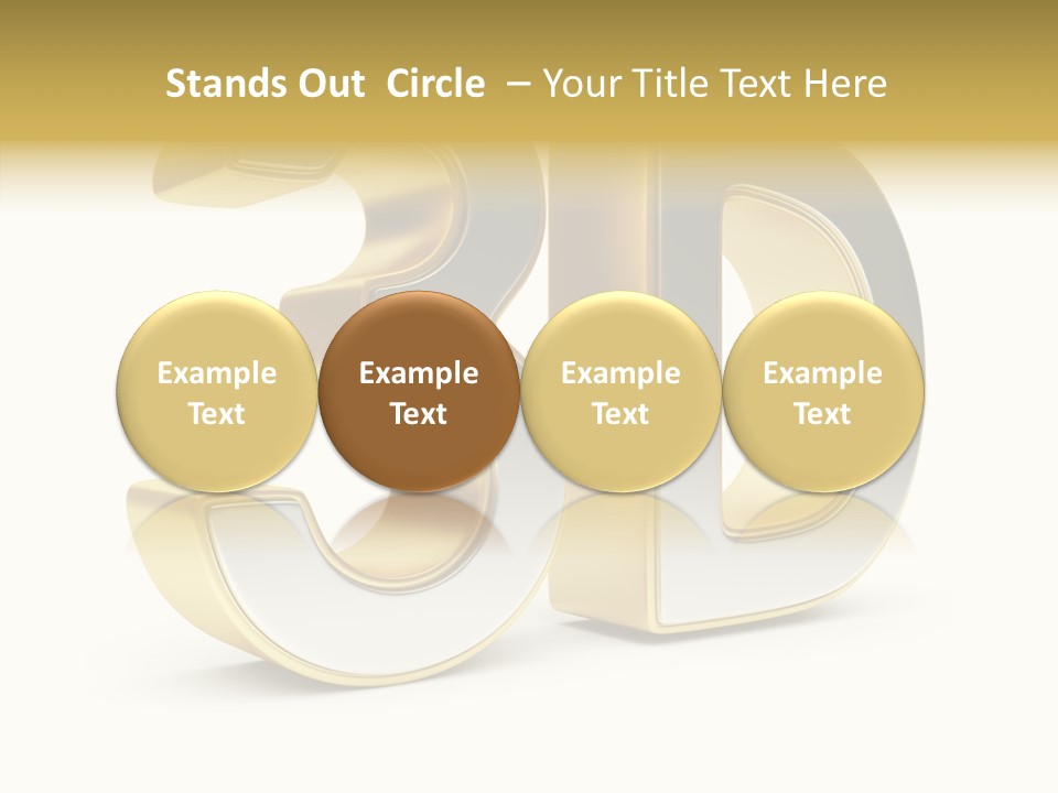 Three Dimensional Large Leisure PowerPoint Template