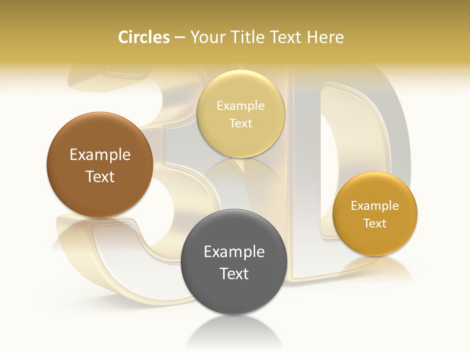 Three Dimensional Large Leisure PowerPoint Template